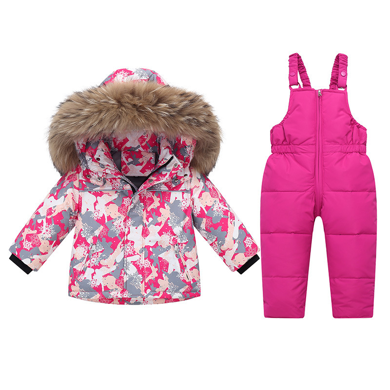 Factory Direct Sales of European and American Series Children's down Jackets and Ski Jackets for Boys and Girls, Thickened and Warm, with Various Patterns
