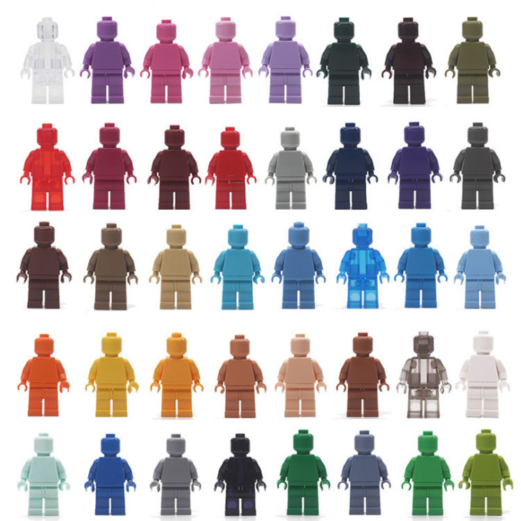 Compatible with Universal Small Particle Plain Building Blocks Trendy Moc Photo Frame Decoration Display Pure Vegan Building Block Minifigure 48 Colors