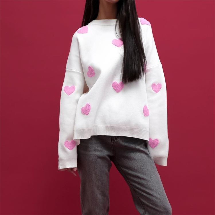 Women's Sweater Long Sleeve Sweaters & Cardigans Streetwear Heart Shape display picture 24