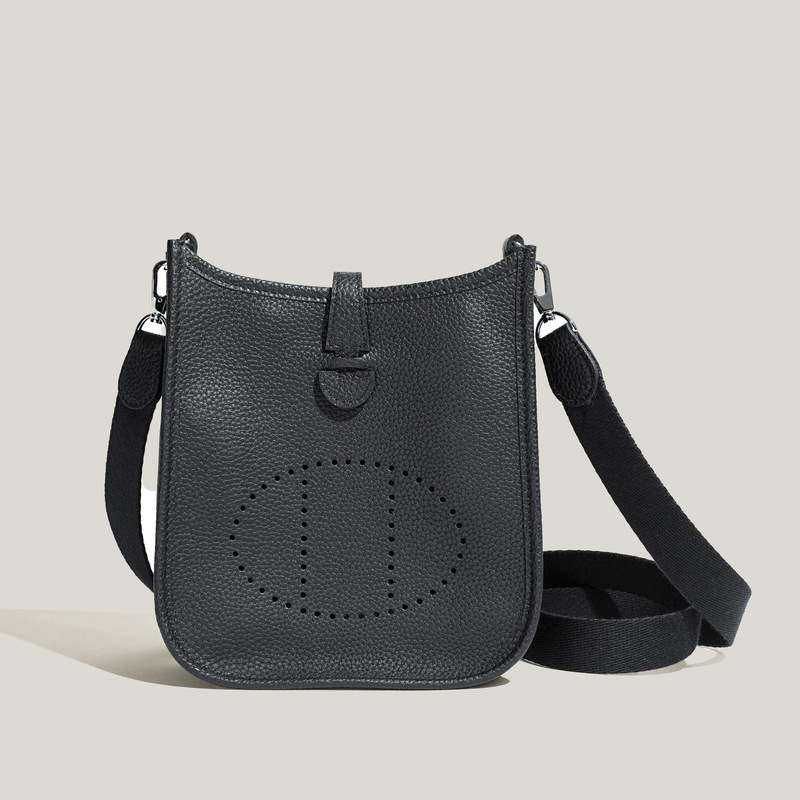 H Genuine Leather Evelyn Bag Women's Top Layer Cowhide evelyne Bag Togo Leather Mini Crossbody High Set Tote Bag