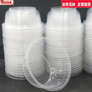 Disposable Tableware Plastic Bowl Packaging Thickened Takeaway Small Lunch Box Fast Food Box with Lid