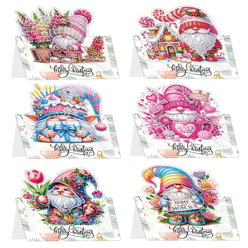 Nuevos productos transfronterizos de pintura de diamantes tarjetas de felicitación para niñas adornos de gemas 5D arte de bordado decoración de escritorio de oficina en el hogar