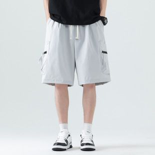 2025 New Work Shorts Couple Loose Casual Five-Point Shorts Student Shorts Outdoor Ice Silk Quick-Drying Pants