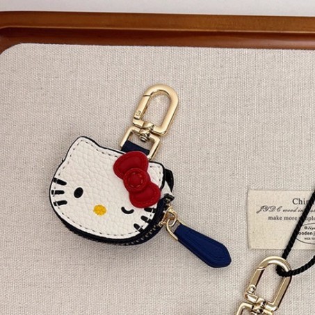漫画甘いピンクガーリーハートビーズ花携帯電話チェーン新しいファッショナブルな KT 猫ペンダントキーホルダーペンダント|undefined