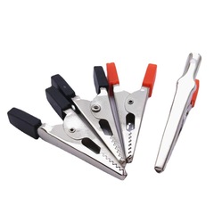 Insulated sleeve large 028 double handle crocodile clip PVC sleeve test clip length 45mm high frequency charging clip