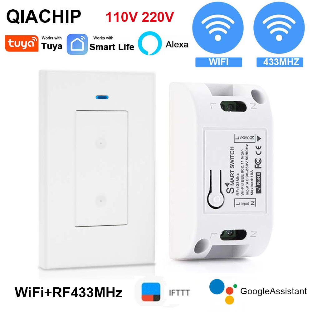 Tuya Smart 120 American standard panel remote control switch wifi smart switch AC110V220V no wiring