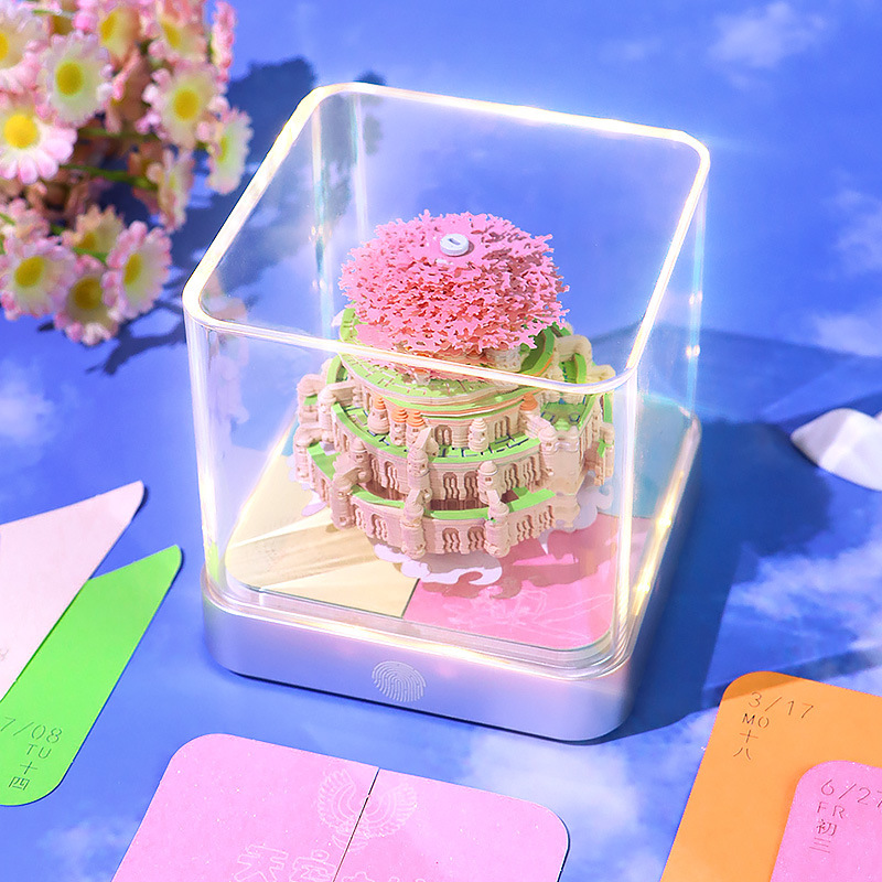 2026 紙彫刻カレンダー クリスマスギフト オフィス文化創造装飾装飾品 エアキャッスル 3D 立体メモパッド|undefined