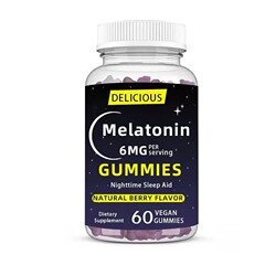 TK亚马逊热销睡眠软糖瓶装浆果味Melatonin Gummies褪黑素软糖