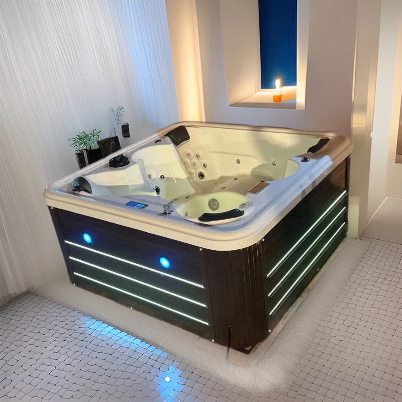 Masaje al aire libre Bañera de surf Baño para 6 personas SPA Piscina acrílica Bathtub Villa Jardín Independiente