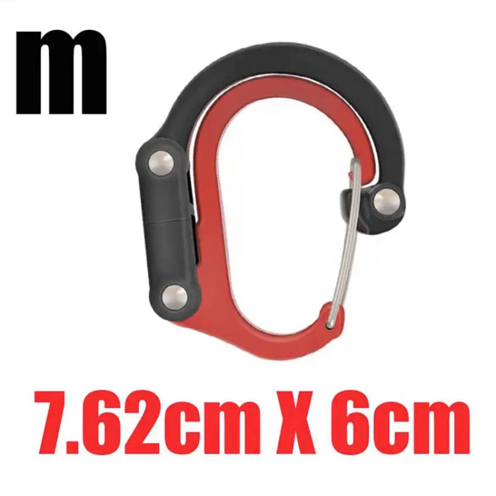 D-tipo de aleación de aluminio mosquetón 360 ° multi-funcional hebilla colgante de viaje al aire libre casual rápido colgante llavero ventas directas de fábrica