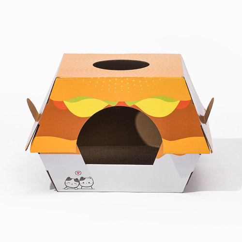 Hamburg Cat Scratching Board Cat Nest Closed McDonald's Cat Nest Bed Resistant Cat Claw Board Grinding Claw Board Cat Supplies Does Not Fall Off