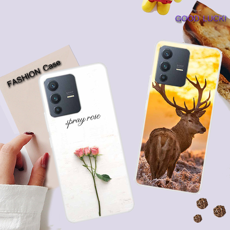 For OPPO A77 A75 5G 2022 Phone Case Transparent tpu Soft Case Innovative Simple Style Color Painting