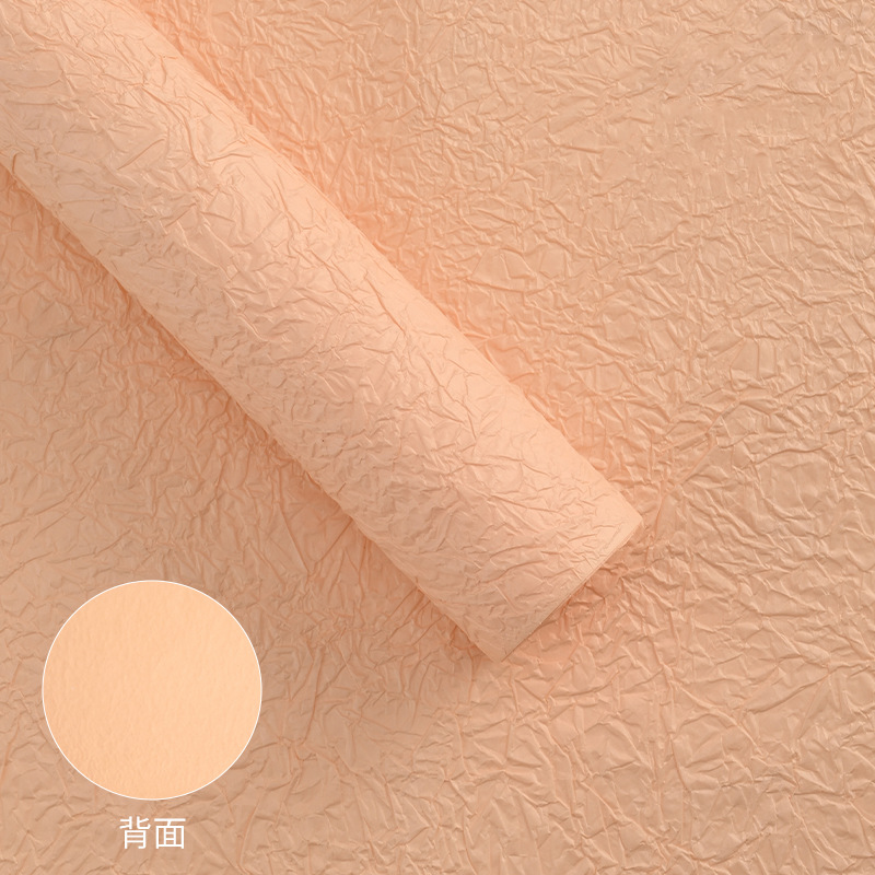Papel para envolver ramos de flores, materiales para envolver regalos, papel hecho a mano con estampado de piedra estilo coreano con tinta de efecto flotante, papel crepé texturizado.