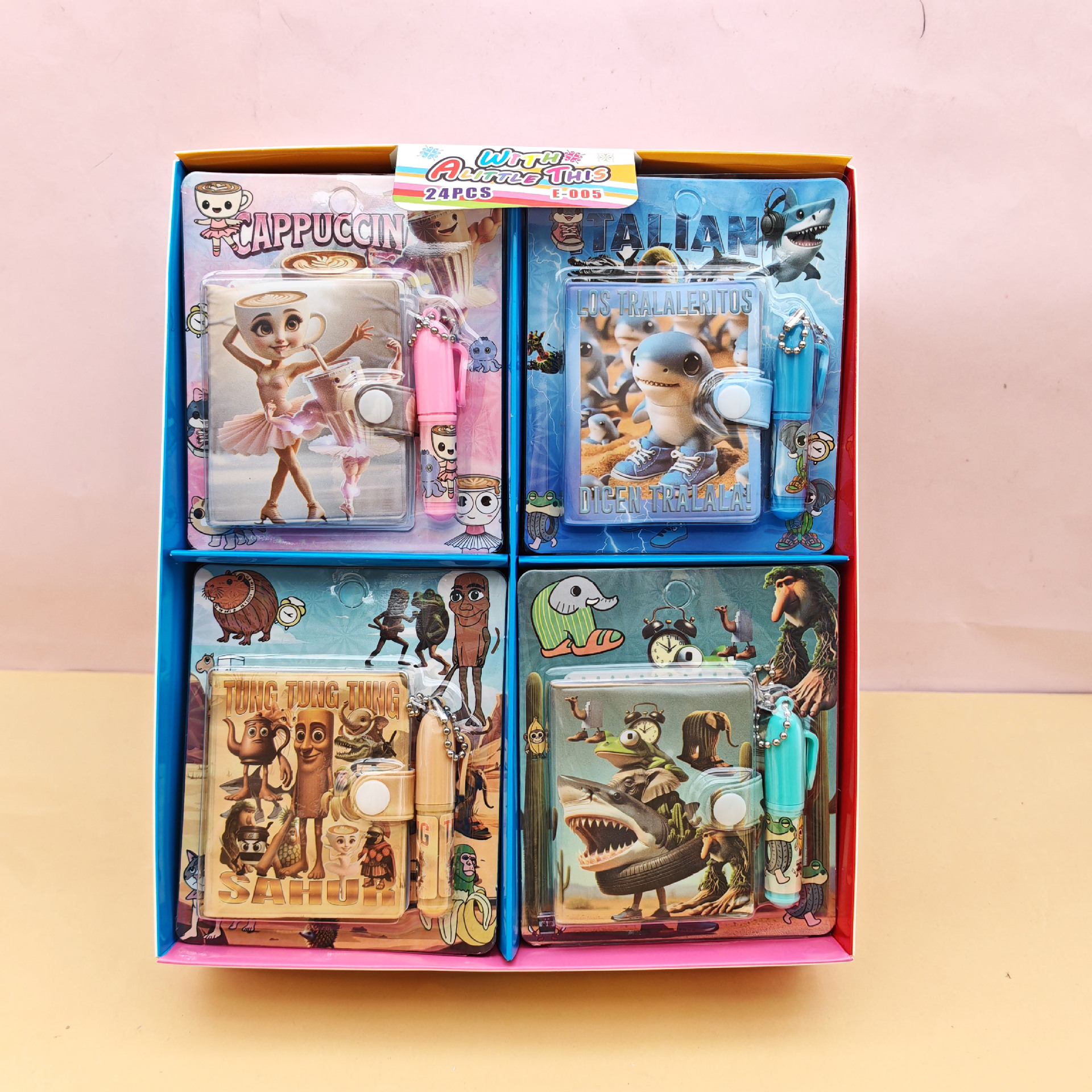 E005 Labu mini cuaderno de mano conjunto creativo nuevo dibujo animado encantador comercio exterior transfronterizo tailandés temu