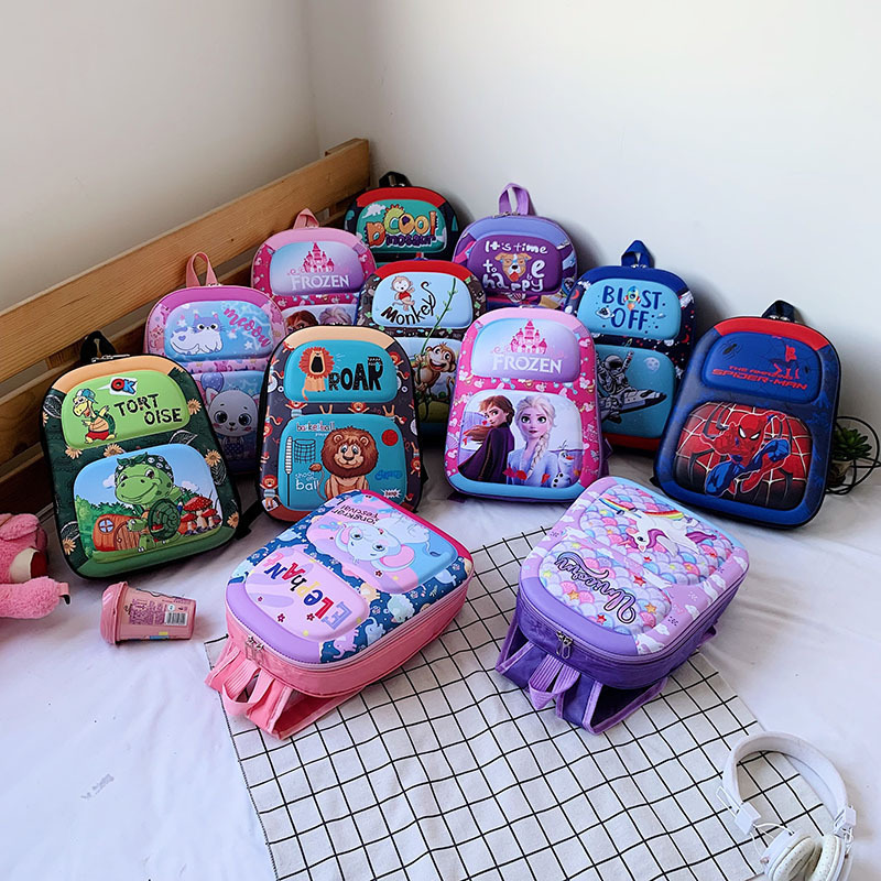 New kindergarten schoolbag bag primary school student large capacity cartoon Three-dimensional Aisha backpack Korean style Foreign trade Wholesale
