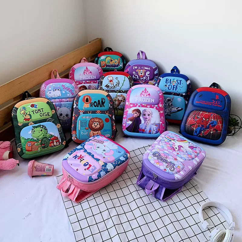 新款幼儿园书包包小学生大容量卡通立体艾莎双肩背包韩版外贸批发