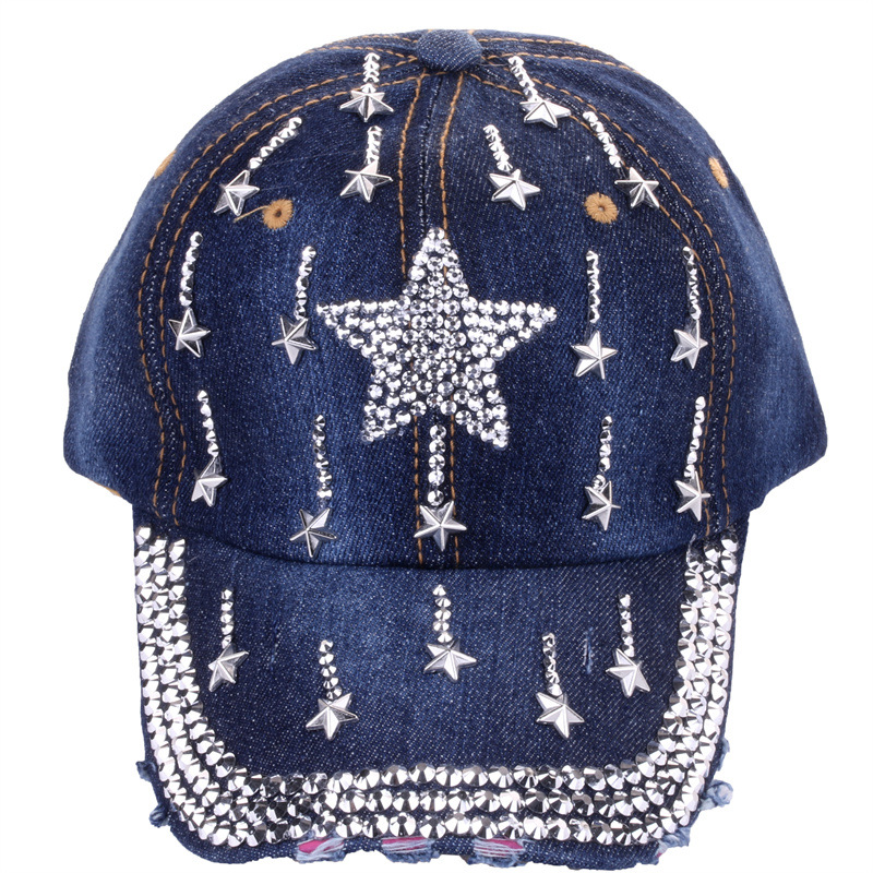 Unisex Classic Style Star Rhinestone Baseball Cap display picture 3