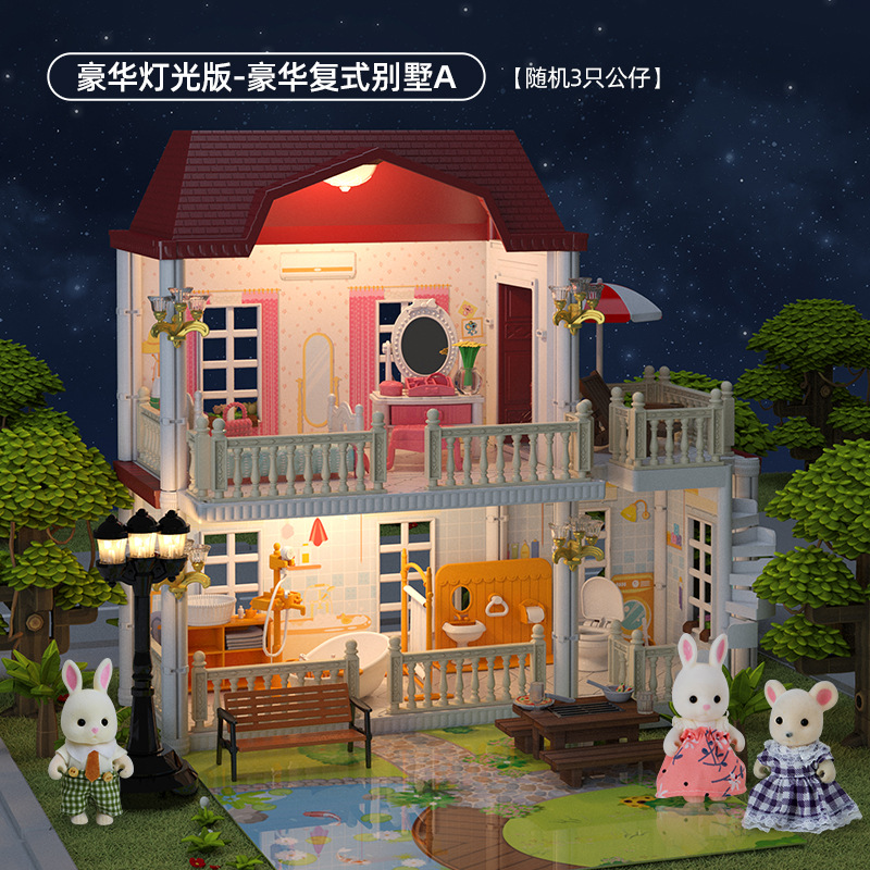 Kaola diario Casa de juego para niños juguete niña princesa Castillo Villa Casa Regalo de Cumpleaños niña casa de muñecas