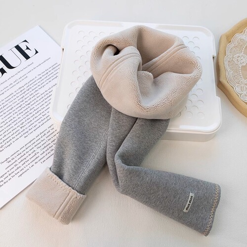 Women's Winter Thicker Warm Lined Leggings for Girls, Baby Girls' Versatile One-piece Wool Outerwear Pants