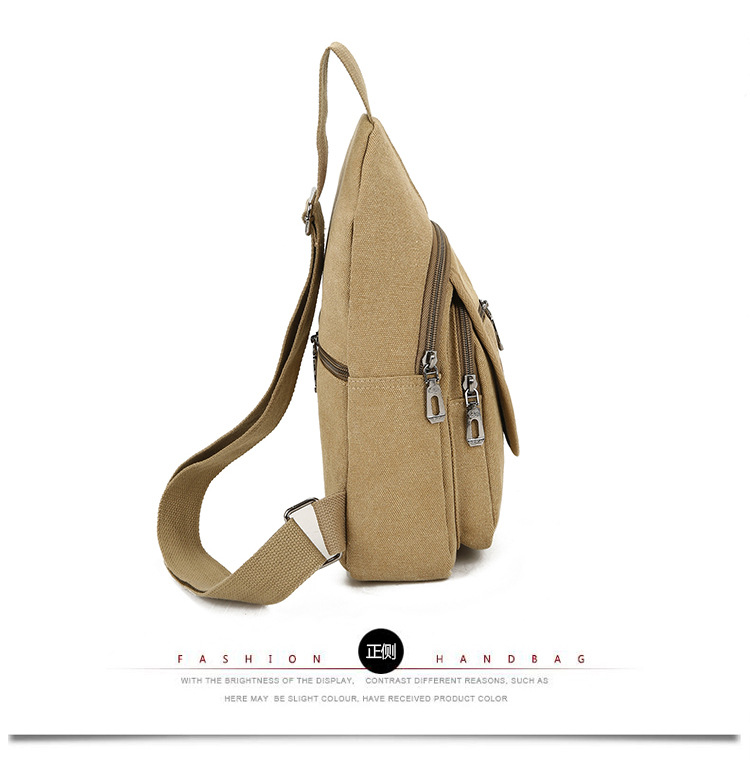 New men's chest bags, Korean-style single-shoulder bags, crossbody bags, men's and women's backpacks, Korean-style casual canvas bags, wholesale from manufacturers undefined