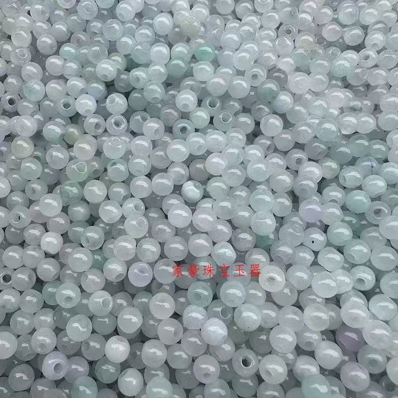 ミャンマー翡翠隔珠氷種翡翠大孔散珠6m玉玉玉玉玉玉diyネックレスブレスレット尾珠|undefined