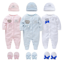新生兒衣服3件套秋冬新品男童長袖嬰兒套裝女嬰連體衣跨境亞馬遜