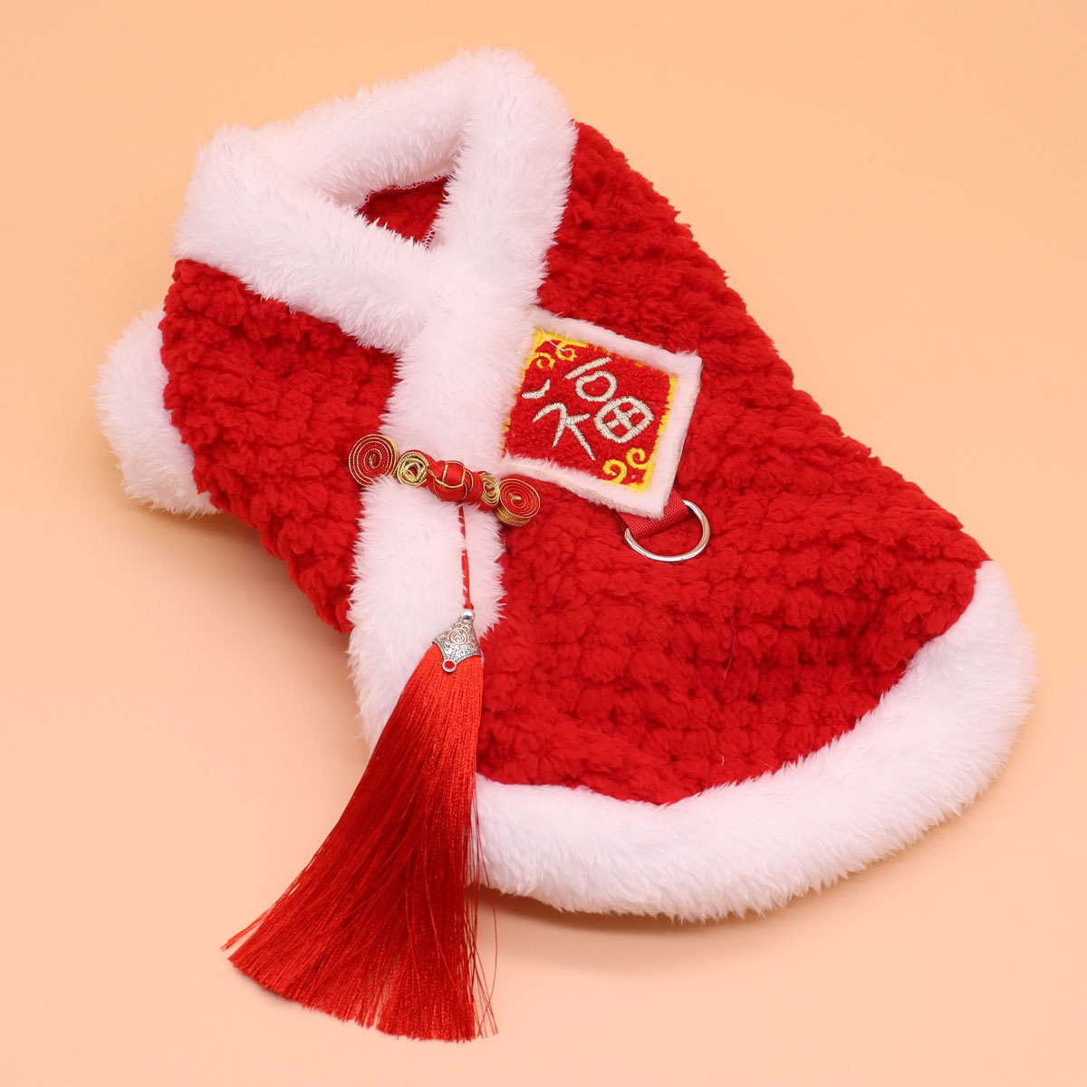 Ropa de año nuevo para perros, ropa gruesa y cálida para gatos, ropa roja de año nuevo de invierno, ropa para perros, ropa para mascotas