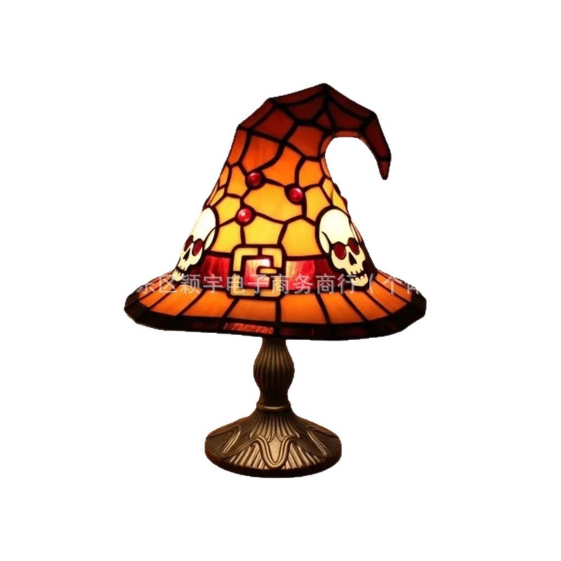 跨境Witch Hat Table Lamp Ornament 女巫帽台灯装饰树脂工艺摆件|undefined