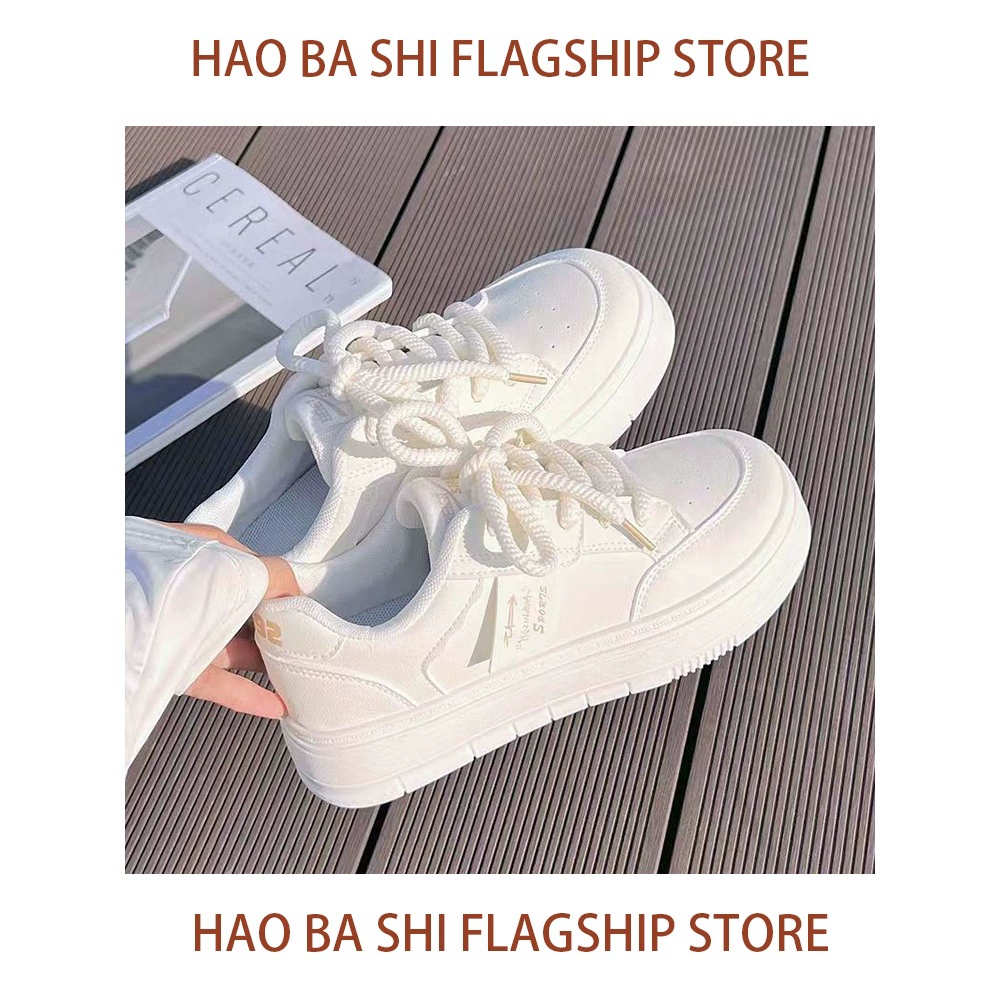 Маленькие белые туфли женские 2025 новый весенний прилив повседневные кроссовки молочные кроссовки на толстой подошве