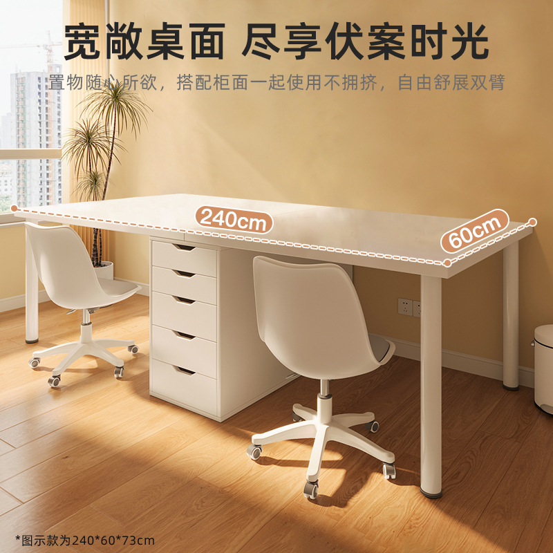 Mesa de escritorio para dos personas, mesa de computadora moderna, dormitorio, mesa de estudio simple, mesa de escritura, mesa de trabajo