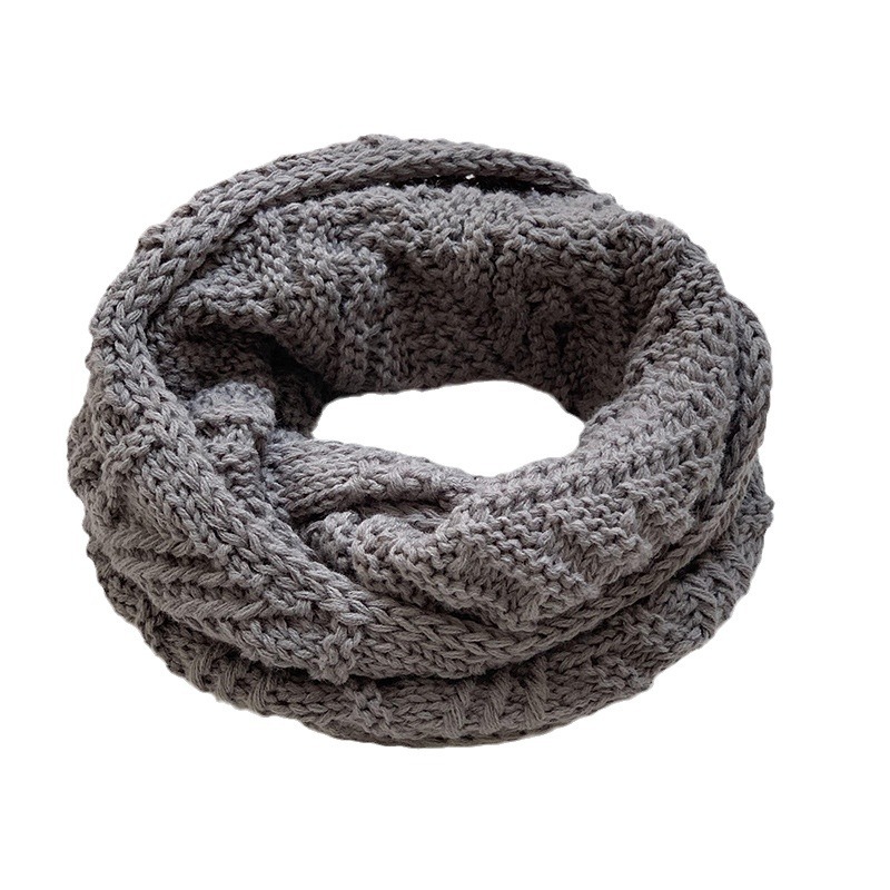 Bufanda otoño e invierno versátil 2025 versión coreana nueva lana unisex bufanda de lana tejida cubre cuello fabricante al por mayor.