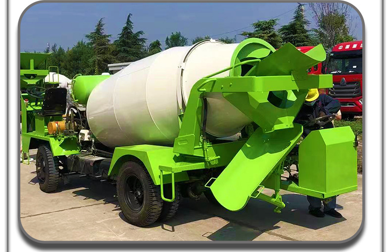 Concrete Mixer for Tunnel Height Limit Concrete Mixer Truck with Two Ends Open. Homemade Four-In-One Cement Mixer Truck