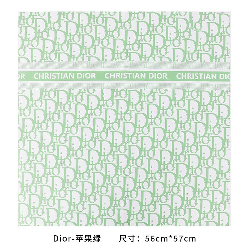 사진과 같이 애플 그린 디올 스타일 흰색 배경(헤라지) 20장;