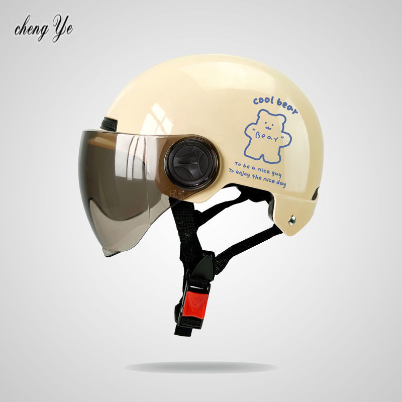 Electric Motorcycle Helmet 3C Certified DOT Standard Summer Sunscreen Half Helmet