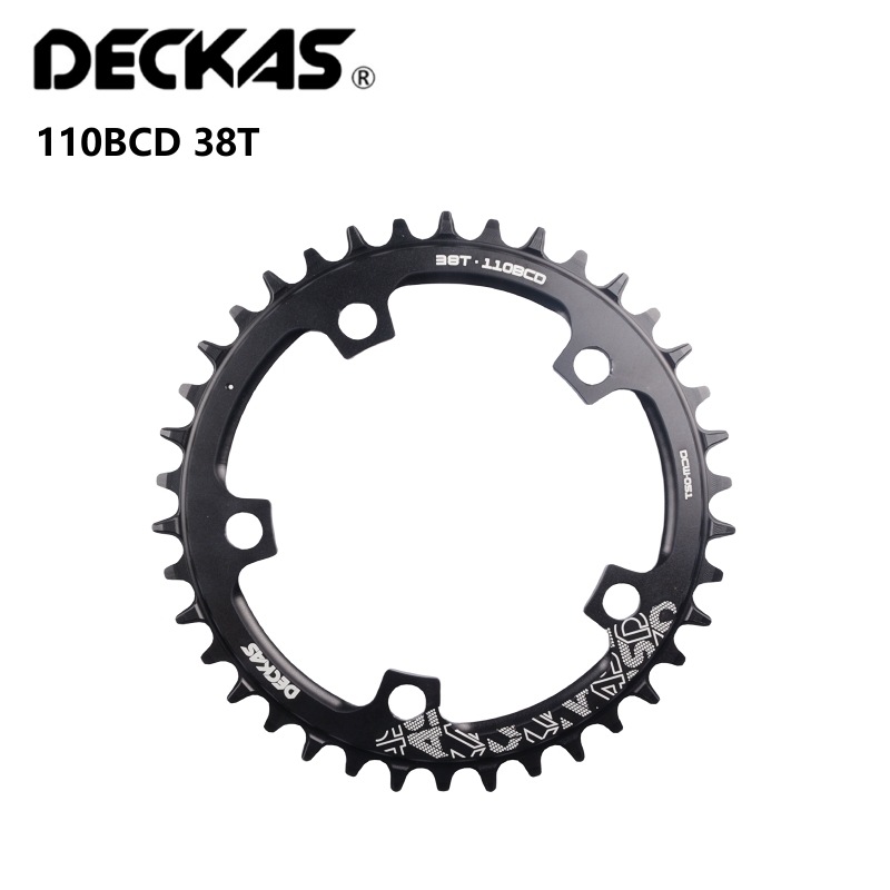 DECKAS Placa de diente 5 garra placa 38T 58T bicicleta de carretera Placa de diente 110BCD 5h agujero bicicleta positivo y negativo diente