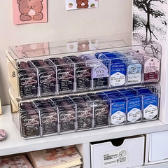 包郵便美瞳収納ケース大容量防塵整理棚デスクトップ携帯多格日投げコンタクトレンズケース