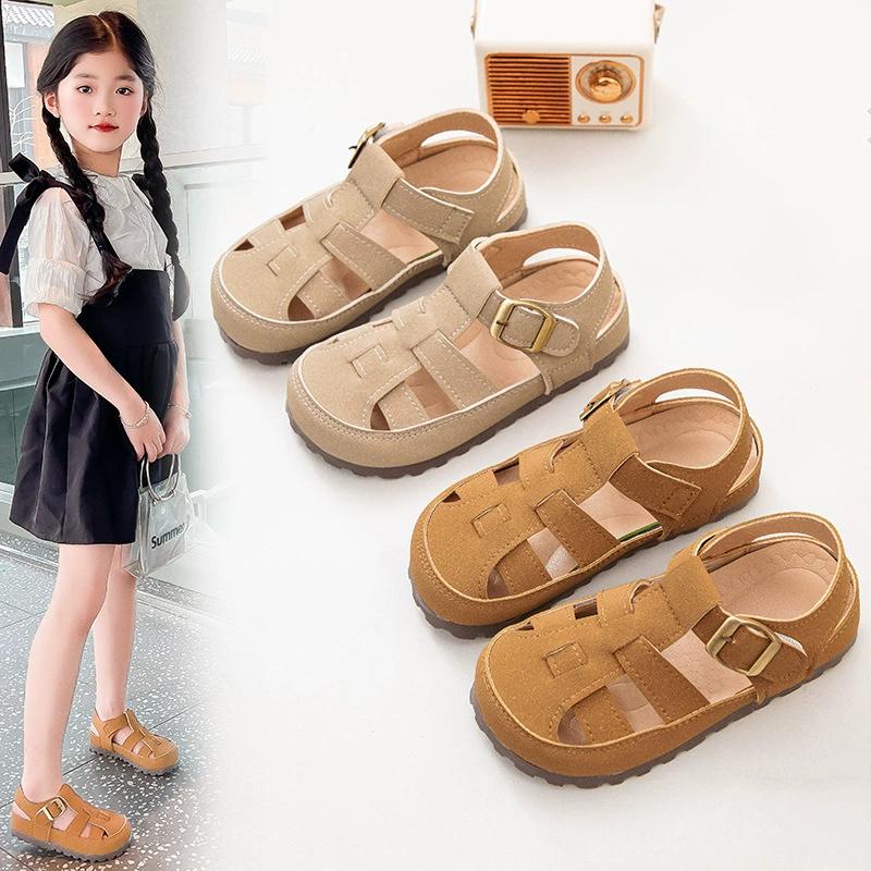 Детский простой повседневный ветер полые сандалии Баотоу Новый летний 2025 г.