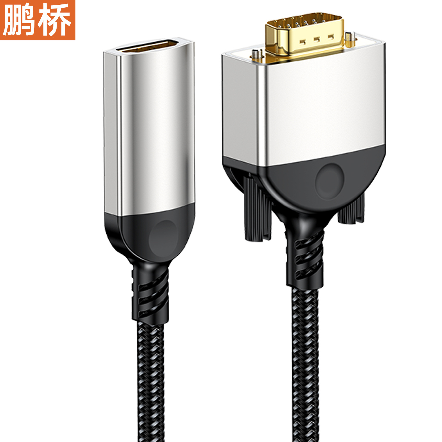 Cable Adaptador HDMI Femina a VGA Macho HD de Cobre con Tornillos para Laptop y Proyector