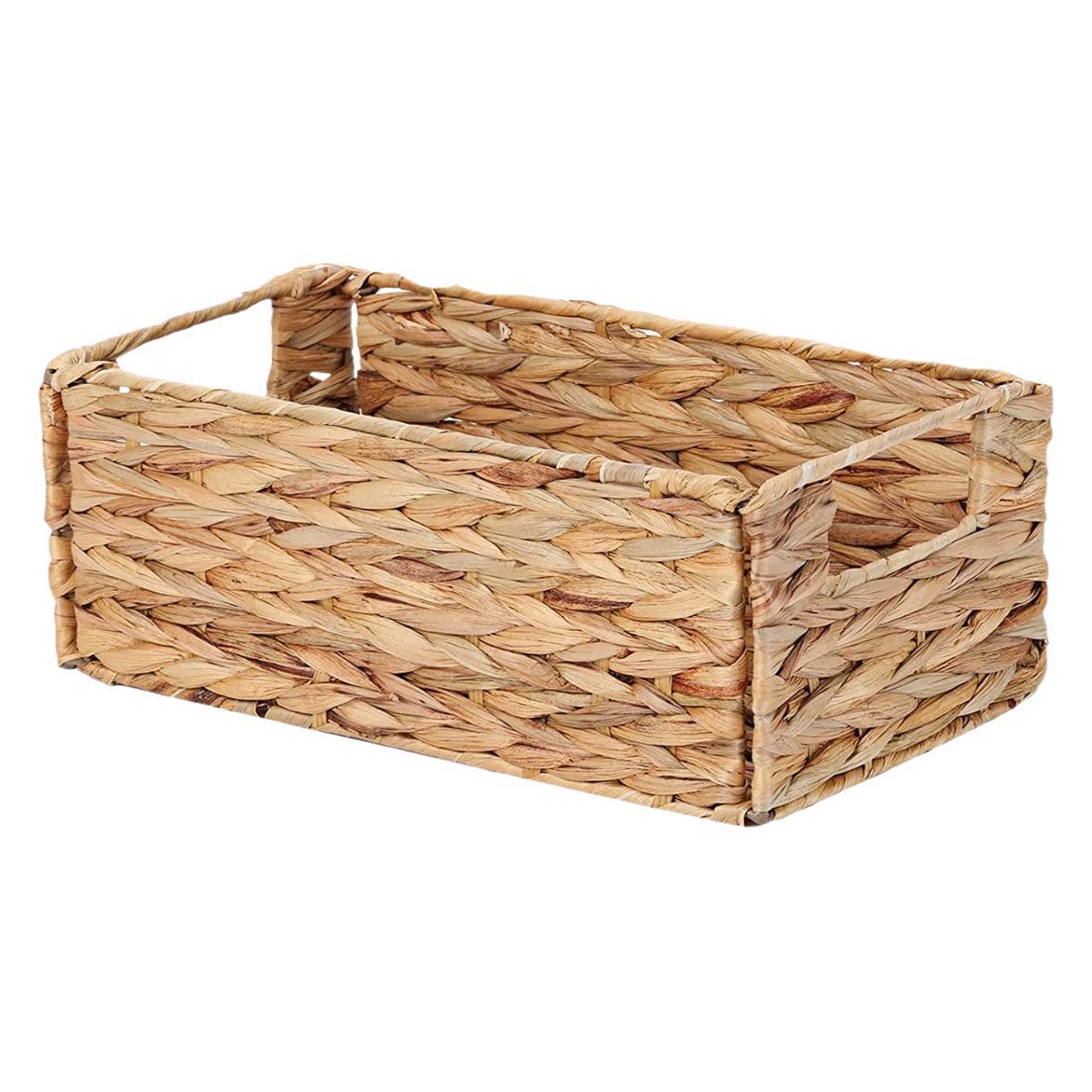 Cesta de almacenamiento de tela de paja de calabaza de agua personalizada de espejo, cesta de almacenamiento de tela de caña plegable, mesa de cocina, cesta de almacenamiento de bocadillos