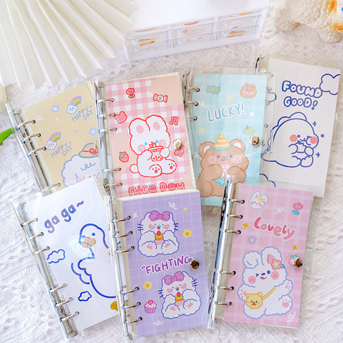 Cute girl's handbook, high-looking loose-leaf handbook, ins style student notebook, diy square notepad