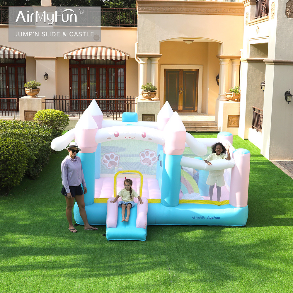 AMF | Pequeño parque infantil castillo inflable al aire libre tobogán inflable para el hogar cama de salto lindo castillo inflable para niños