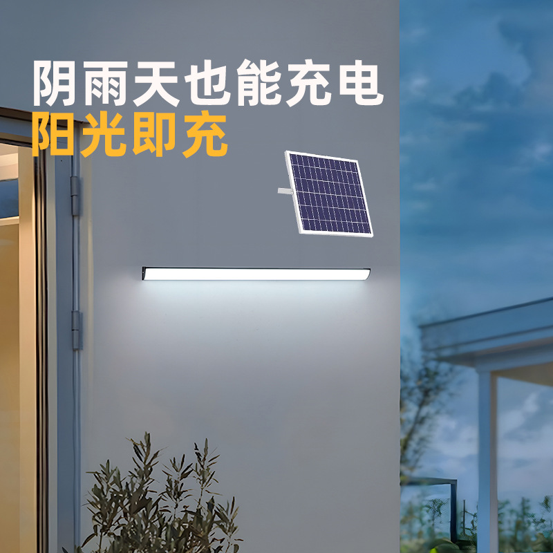 lámpara de pared solar larga lámpara de balcón creativa lámpara de esquina lámpara de pared delantera lámpara de sala de estar lámpara de entrada de puerta colgante lámpara de pared exterior