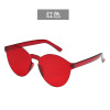 The new frameless conjoined fruit jelly transparent sunglasses European and American candy color sunglasses integrated color cross -border