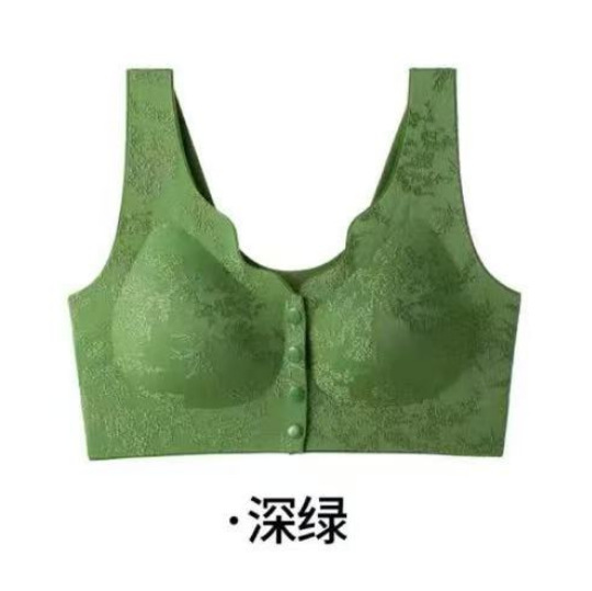 中国风浮雕提花文胸便携式前开扣调整舒适聚拢无痕内衣女防下垂|undefined