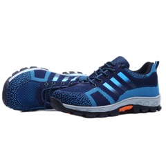 Safety protective shoes with cross-border steel toe, breathable for autumn and winter, anti-piercing and anti-smashing work shoes.