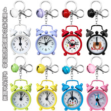 圣诞金属迷你小闹钟钥匙扣 包包挂件儿童学生礼品装饰品闹钟时钟