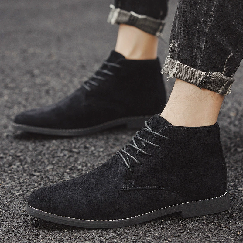 Европа и США Повседневная Высокая Маленькая кожаная обувь 2022 осень и зима Новые мужские Ботинки Martin с острым носком для трансграничной внешней торговли обувь больших размеров