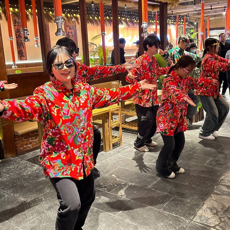 Kemu Three East North Flower Cloth Men's and Women's Couple's Flower Shirt Long Sleeve Loose Retro Chinese Style Design All-match