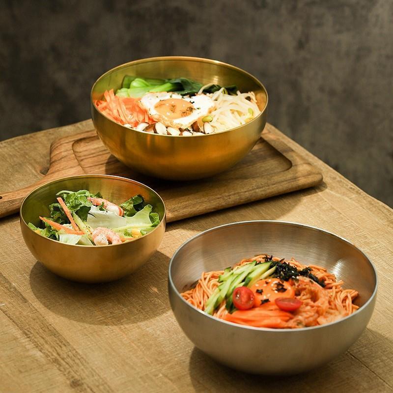 Korean stainless steel salad bowl instant noodle bowl home vegetable…