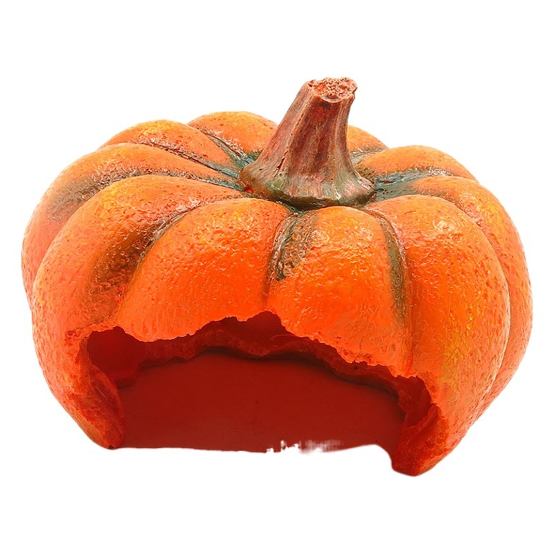 Tanque de peces paisaje decoración peces Camarón escondite casa podrido barco hundido escalada mascota escondite agujero Halloween calabaza tortuga Tabla de secado Mesa Roca